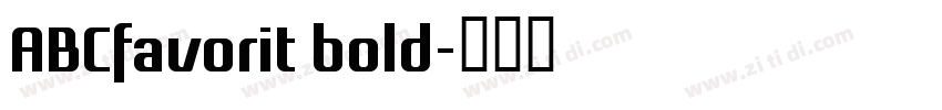 ABCfavorit bold字体转换